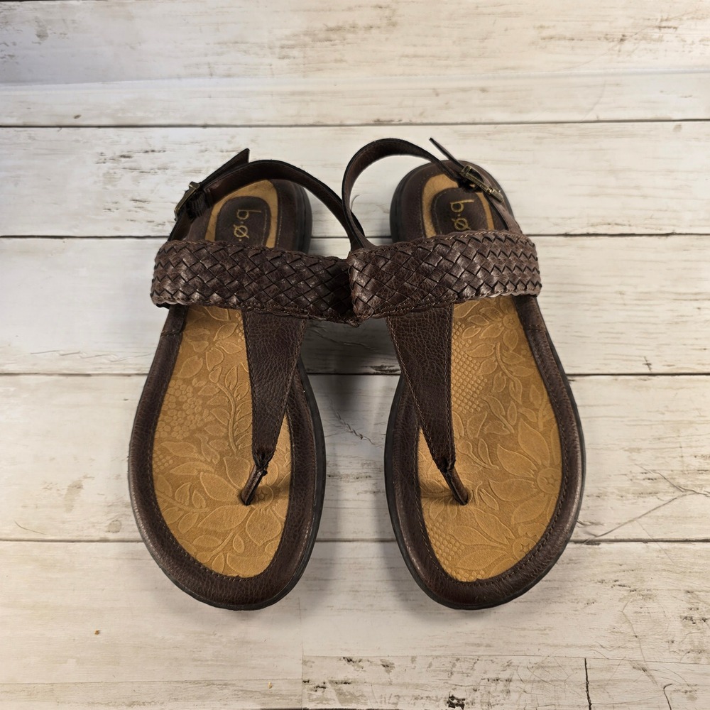 b.o.c. Born Concept Womens Brown Woven Thong Slingback Sandals Z49406 Size 7M - Picture 2 of 7